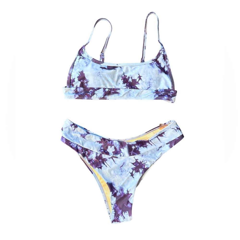 Blue Tie Dye Bikini Swim Suit
